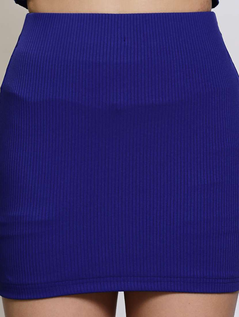 women solid top and skirt co-ord set - 21376699 -  Standard Image - 6