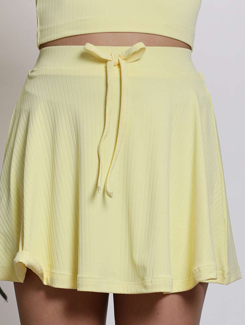 women solid top and skirt co-ord set - 21376733 - Standard Image - 4