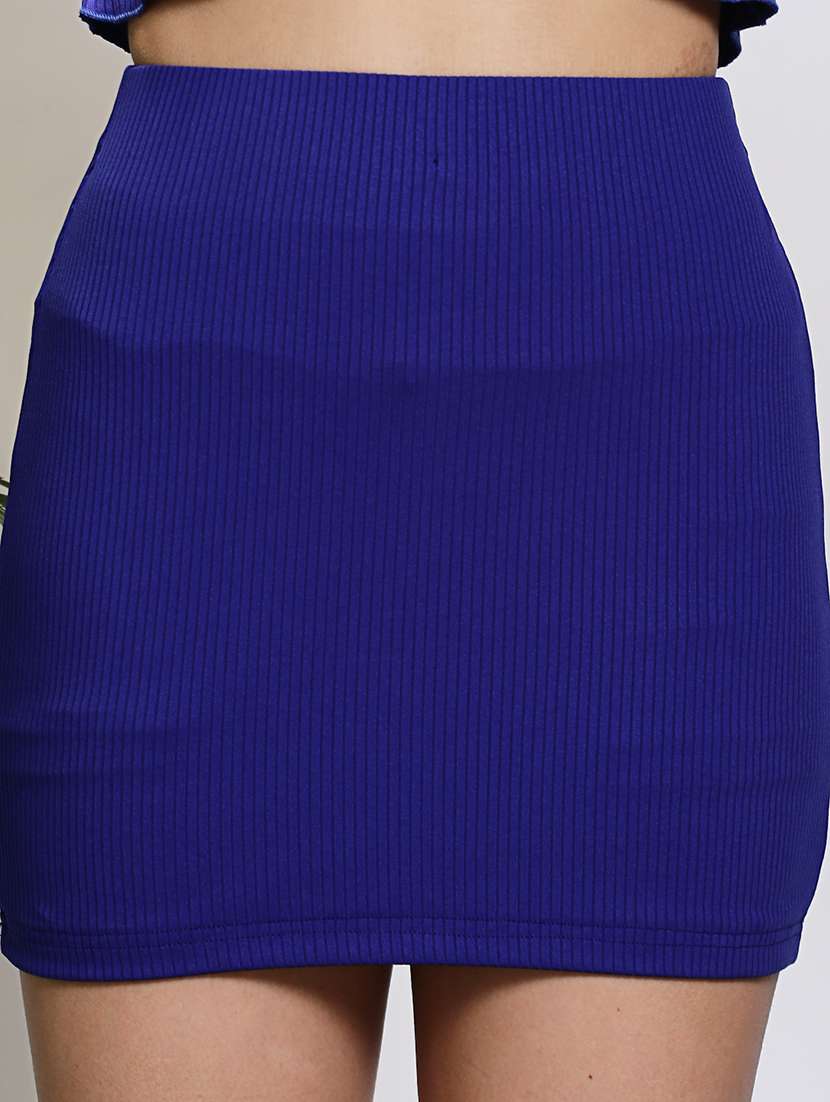 Blue Polyester Pencil Skirt - 21376735 -  Standard Image - 4