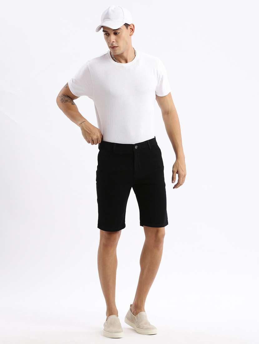 men mid rise solid bermuda shorts - 21376930 -  Standard Image - 4