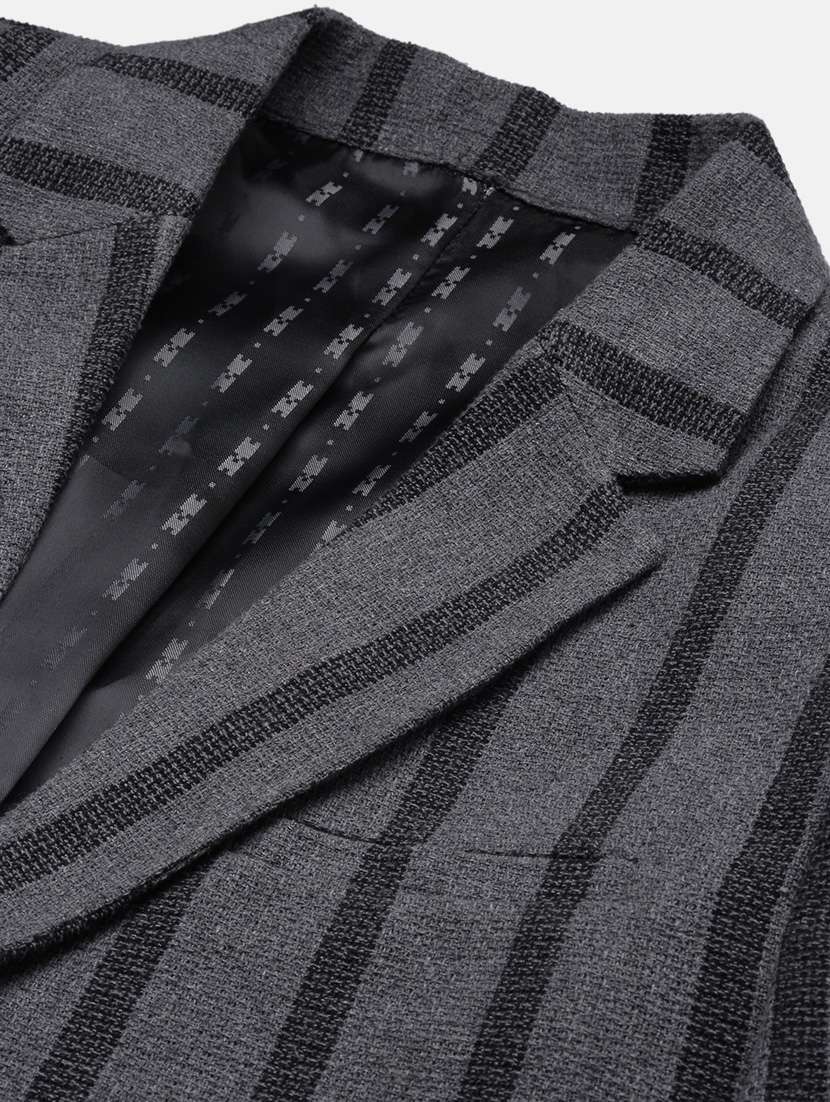 men striped single breasted casual blazer - 21376934 -  Standard Image - 6