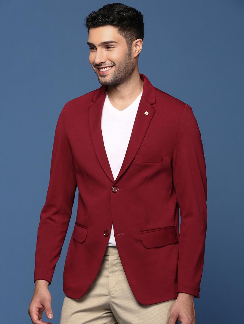 men long sleeved solid single breasted casual blazer - 21376954 - Standard Image - 1