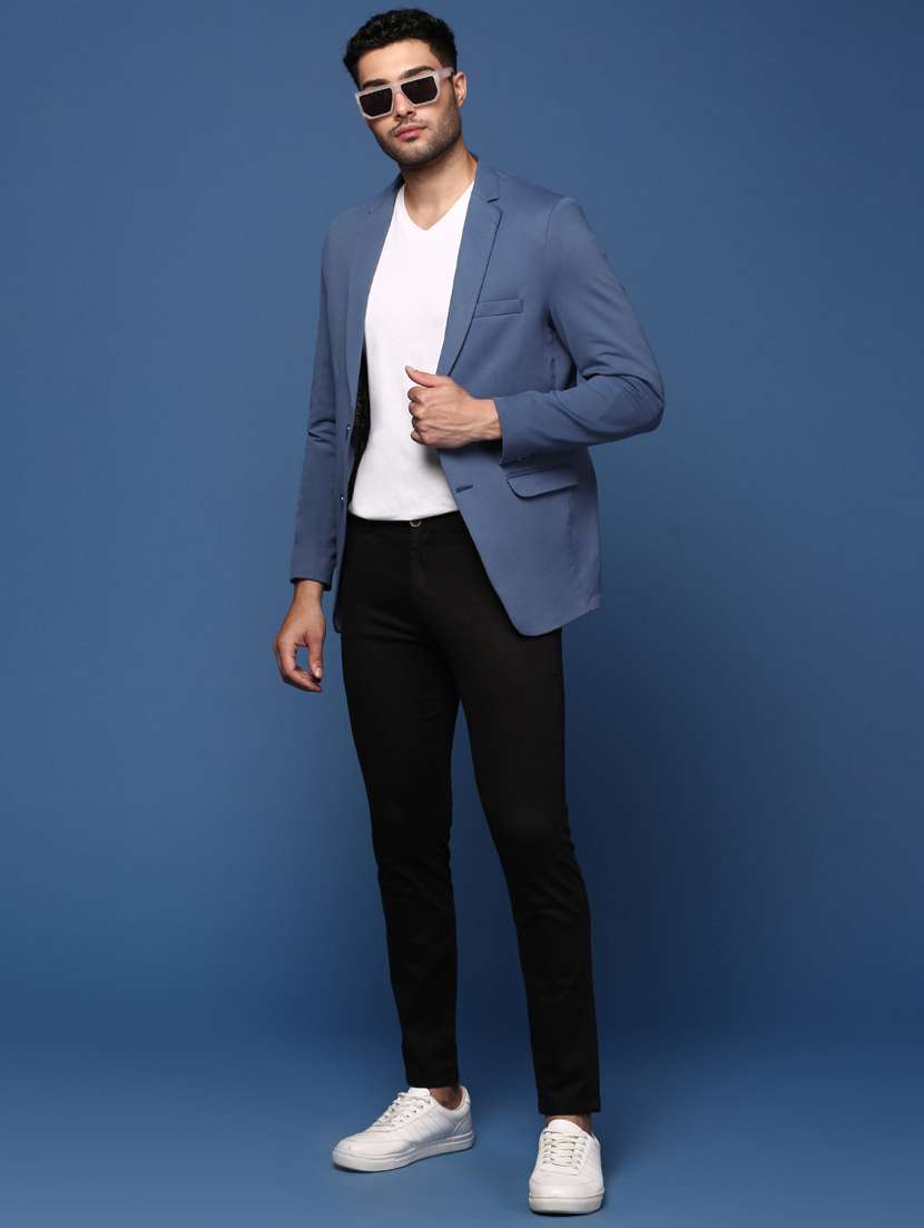men solid single breasted blazer - 21376959 -  Standard Image - 4
