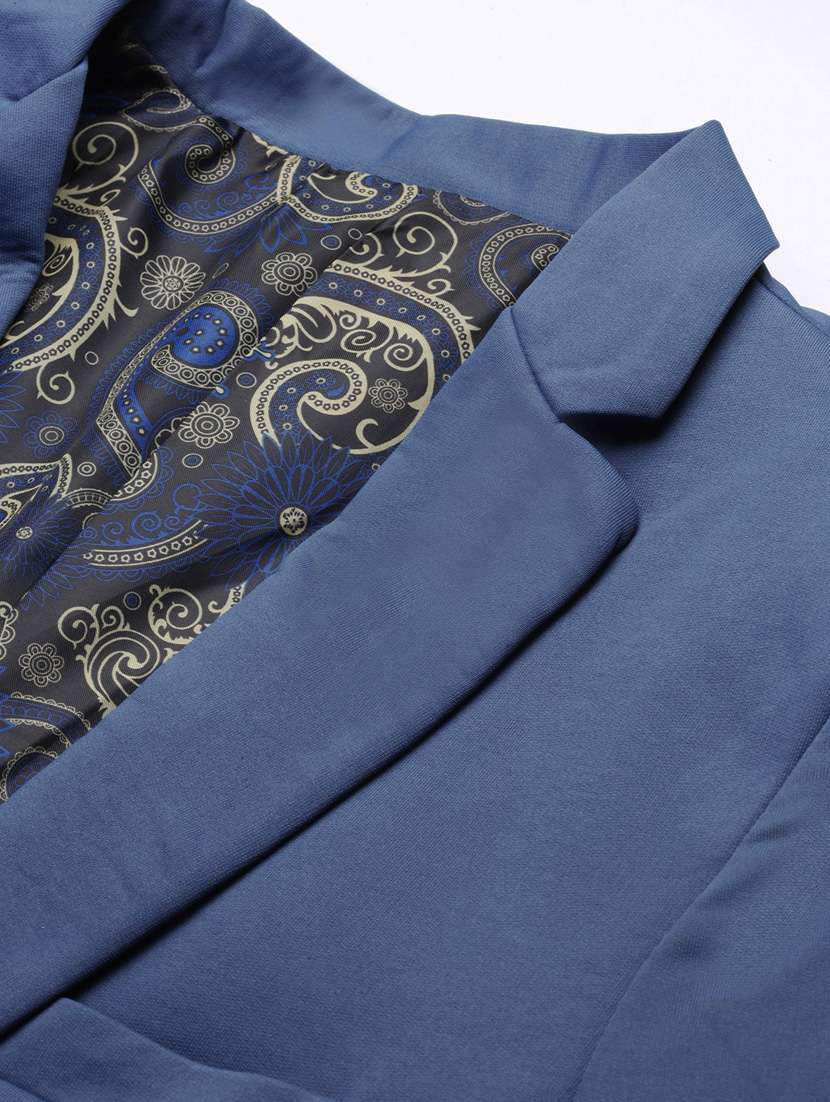 men solid single breasted blazer - 21376959 -  Standard Image - 6