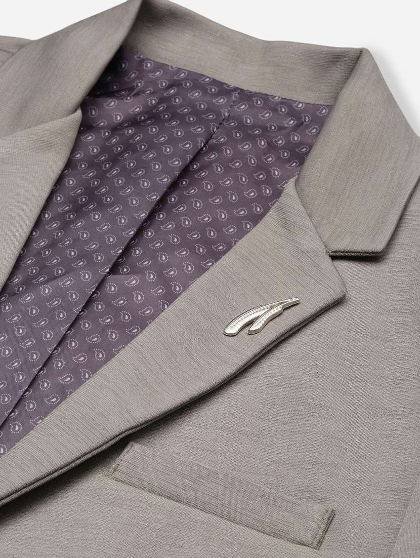 men long sleeved solid single breasted casual blazer - 21376966 -  Standard Image - 6