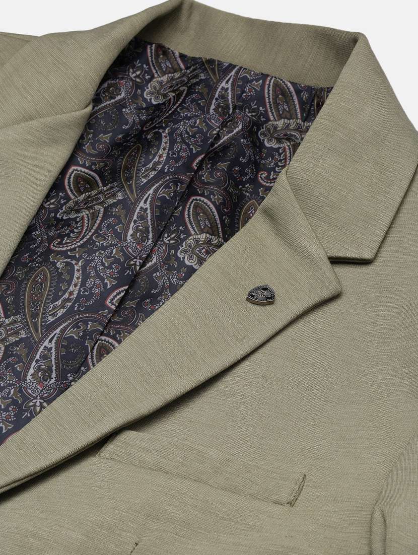 men solid single breasted blazer - 21376967 -  Standard Image - 6