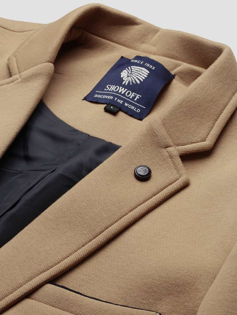 men solid single breasted blazer - 21376970 -  Standard Image - 6