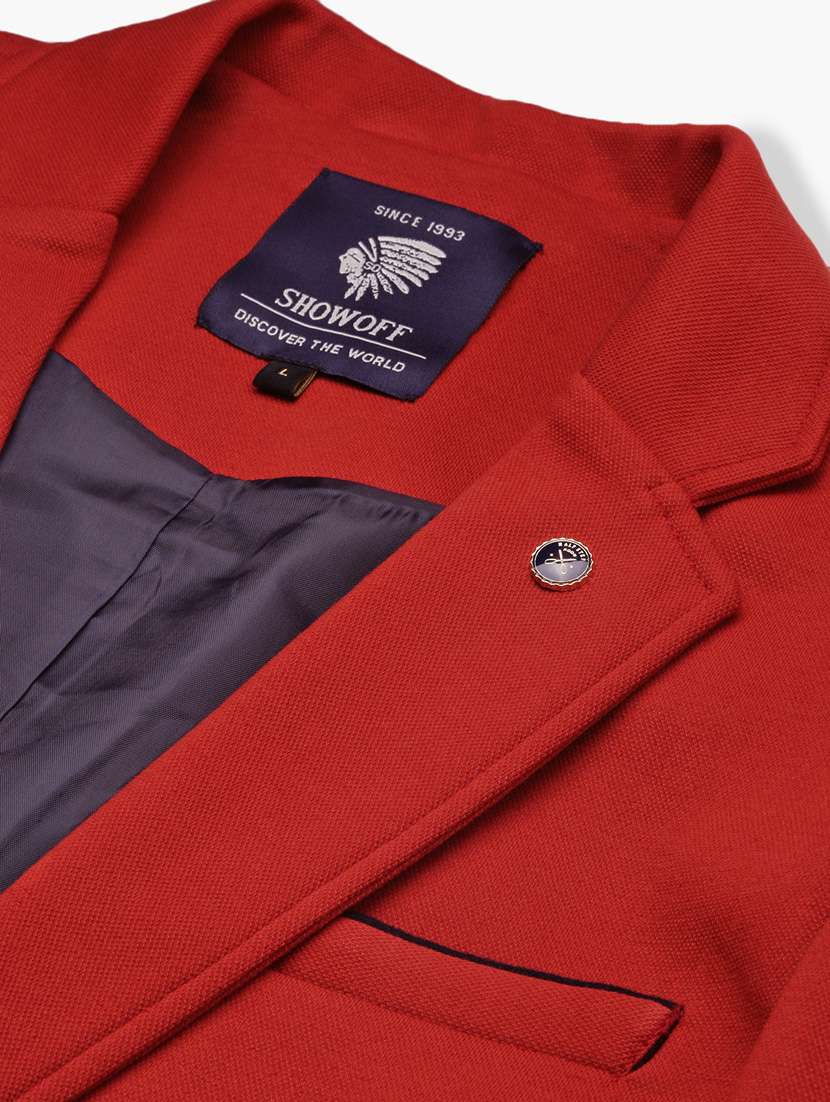 men long sleeved solid single breasted casual blazer - 21376971 -  Standard Image - 6