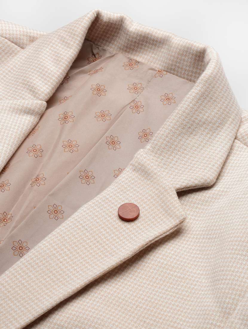 men long sleeved self design single breasted casual blazer - 21376976 -  Standard Image - 6