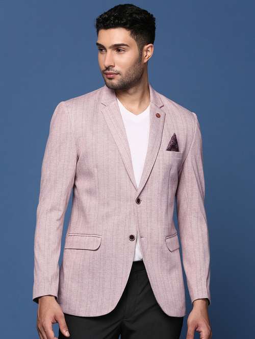 men striped single breasted blazer - 21376979 -  Standard Image - 0