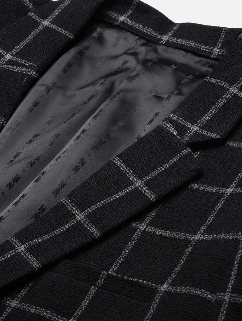 men long sleeved checkered single breasted casual blazer - 21376987 -  Standard Image - 6