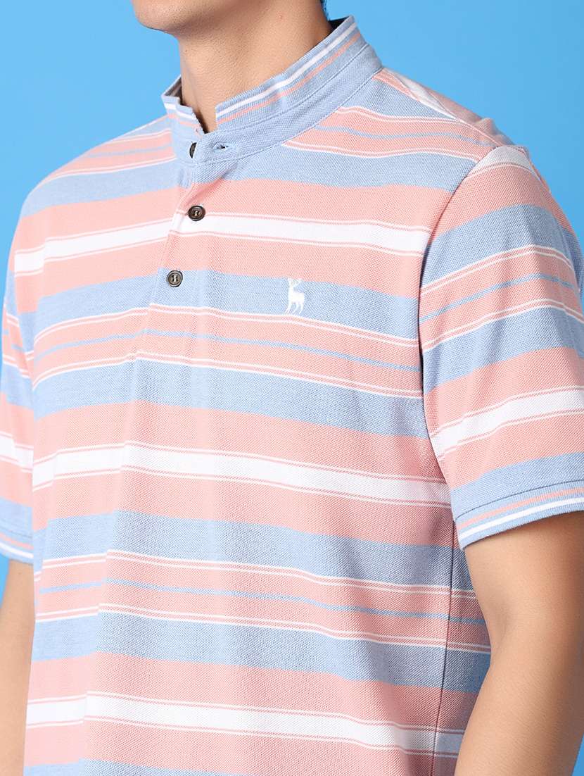 men stripes short sleeves t-shirt - 21378333 -  Standard Image - 4