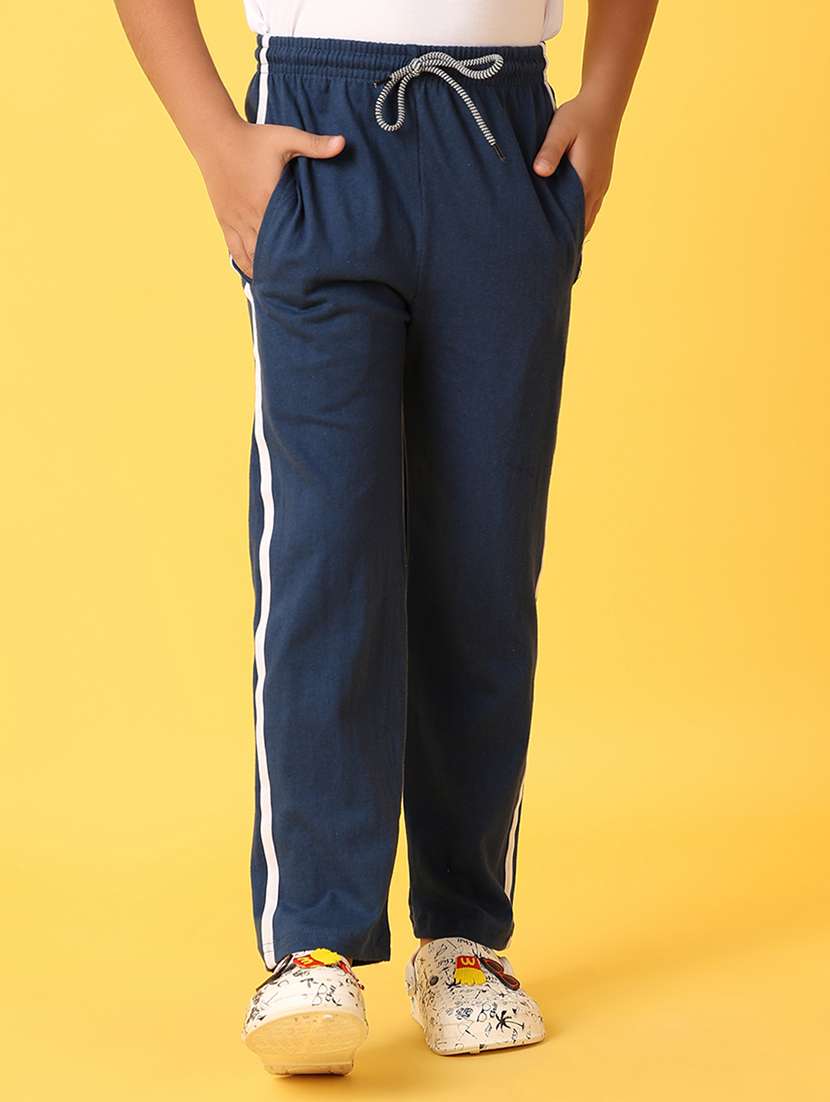 teal cotton casual track pant