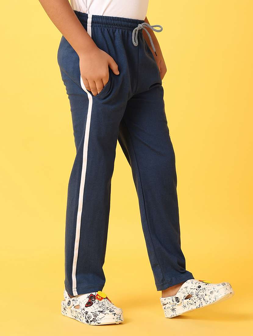 teal cotton casual track pant - 21378374 -  Standard Image - 1