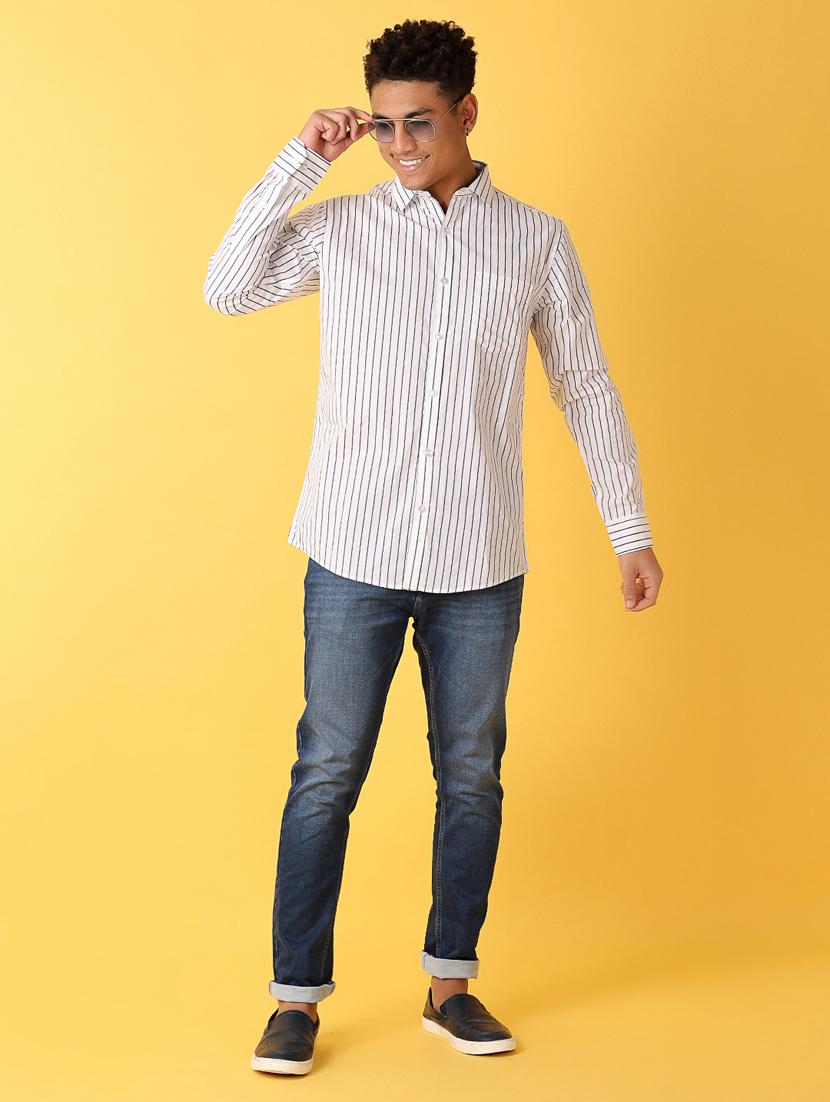 men white regular fit casual shirt - 21378443 - Standard Image - 4