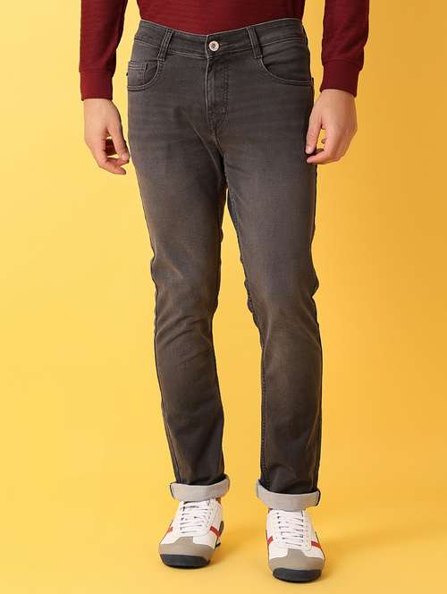 men grey plain jean - 21378457 -  Standard Image - 0