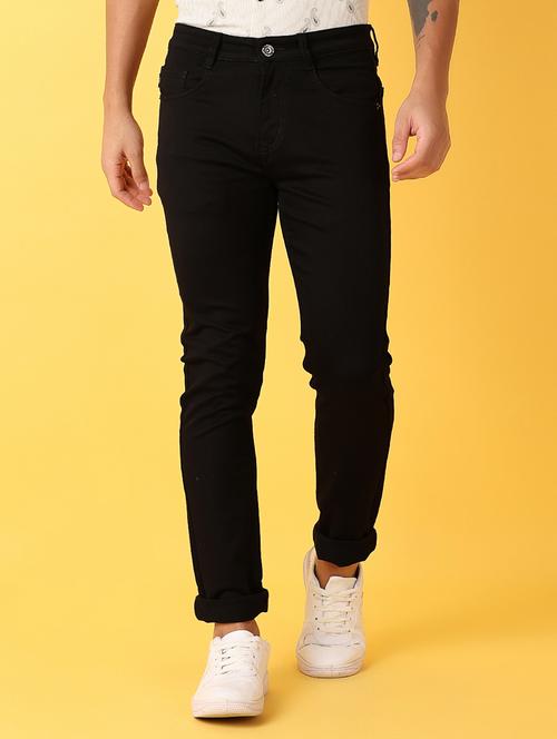men black solid jean - 21378467 -  Standard Image - 0