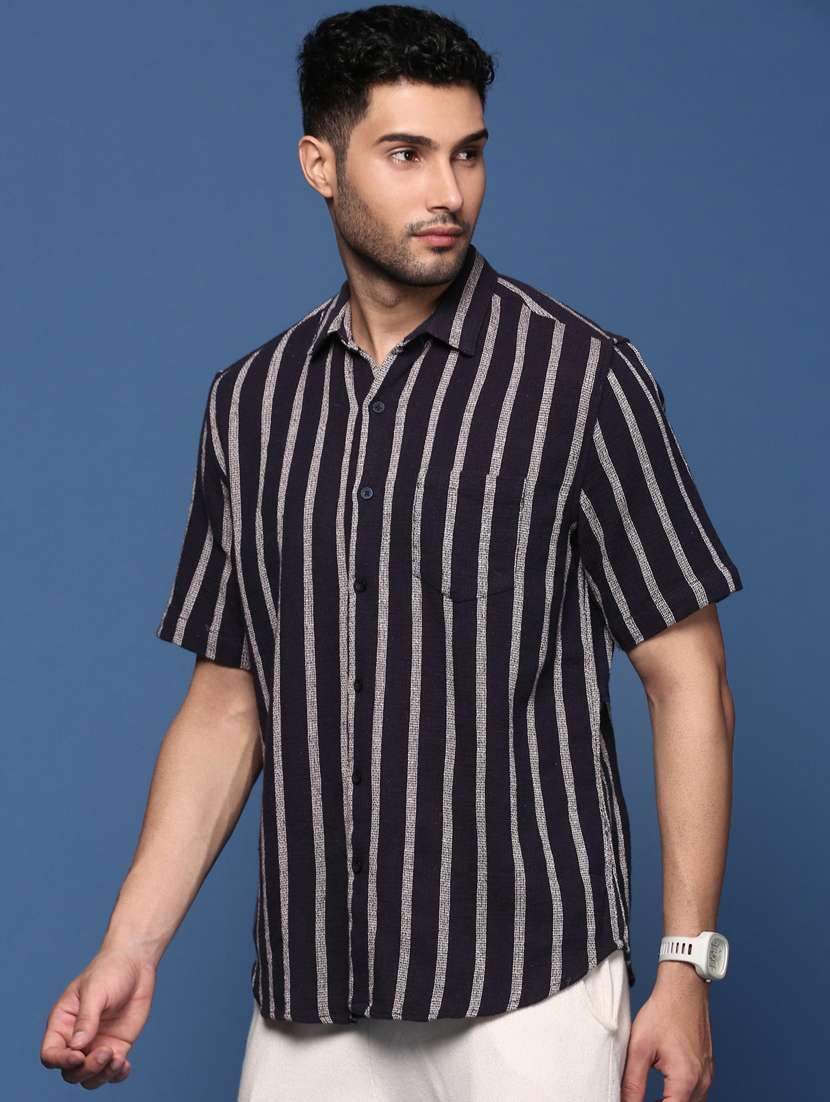 men striped cotton casual shirt - 21378723 -  Standard Image - 1