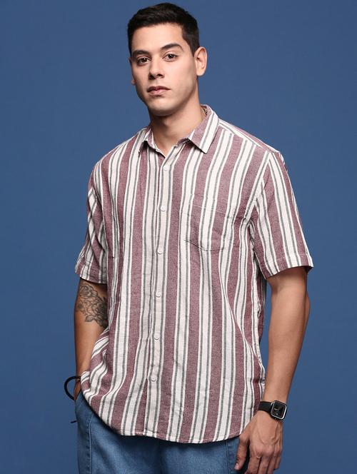 men striped cotton casual shirt - 21378724 -  Standard Image - 0