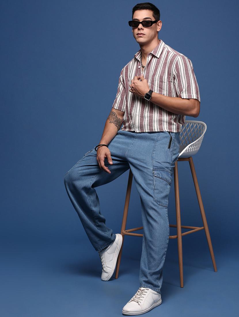 men striped cotton casual shirt - 21378724 - Standard Image - 4
