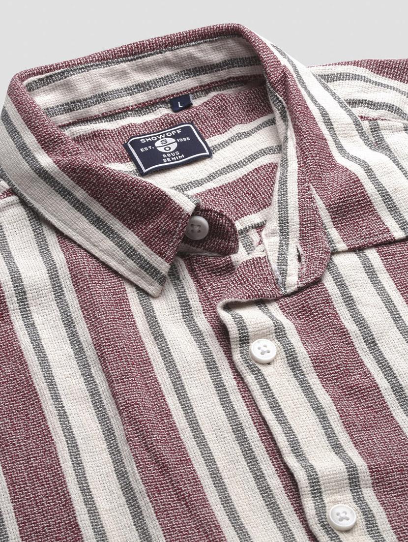 men striped cotton casual shirt - 21378724 - Standard Image - 6