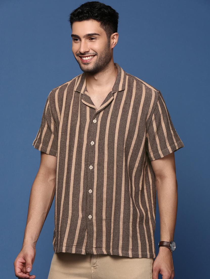 men striped cotton casual shirt - 21378734 - Standard Image - 1
