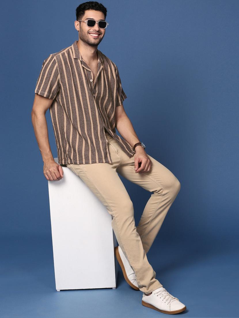 men striped cotton casual shirt - 21378734 - Standard Image - 4