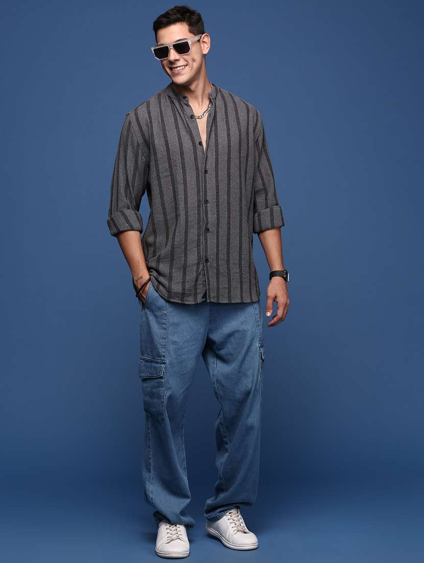 men striped cotton casual shirt - 21378737 -  Standard Image - 4