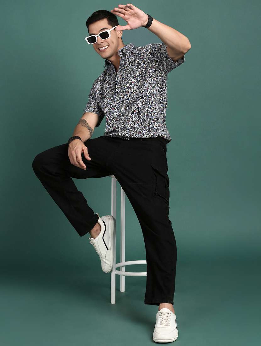 men short sleeved printed casual shirt - 21378748 -  Standard Image - 4