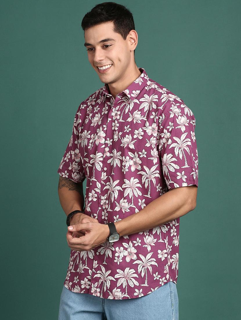 men short sleeved printed casual shirt - 21378749 - Standard Image - 1