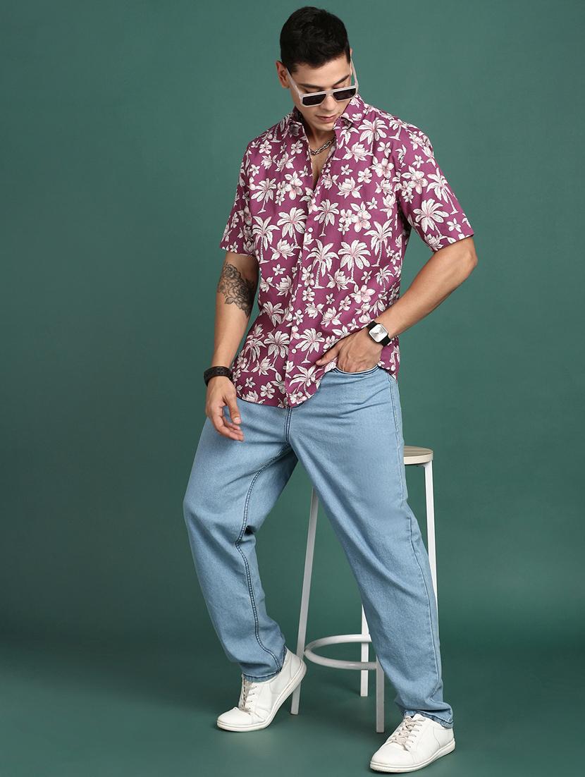 men short sleeved printed casual shirt - 21378749 - Standard Image - 4