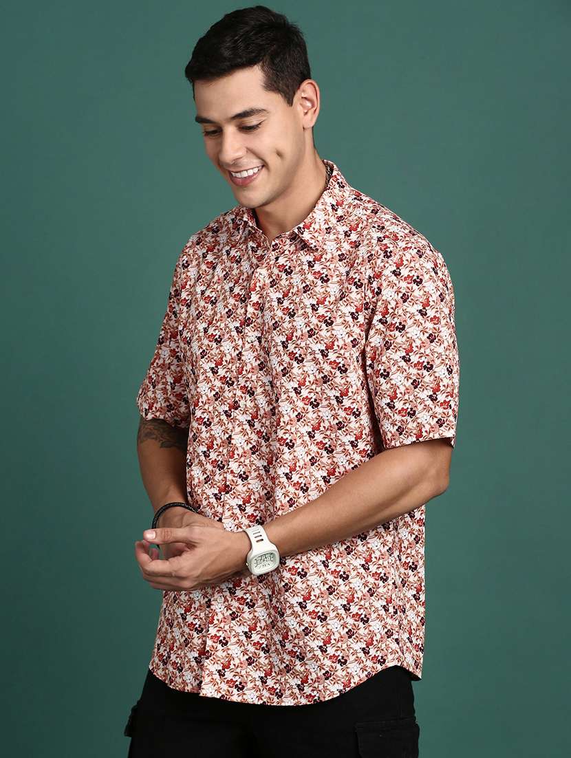 men short sleeved printed casual shirt - 21378752 -  Standard Image - 1
