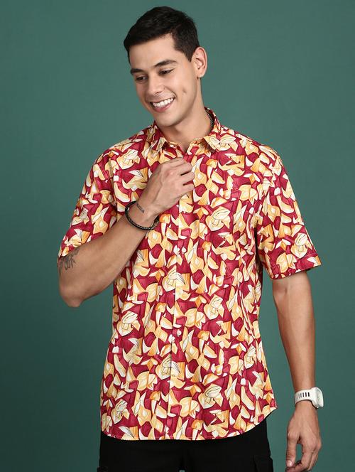men printed cotton co-ord set - 21378756 - Standard Image - 0