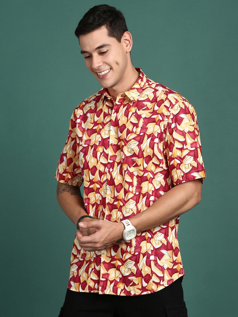 men printed cotton co-ord set - 21378756 - Standard Image - 1