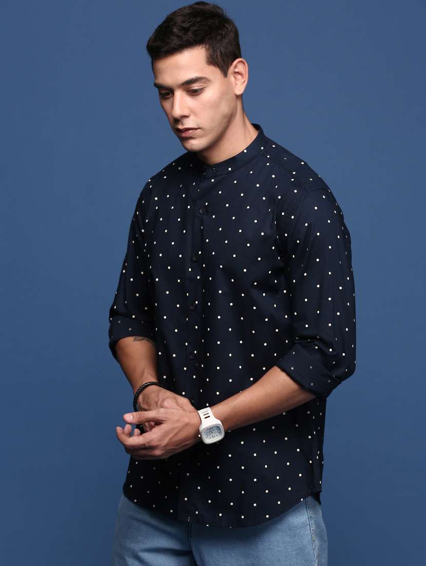 men long sleeved printed casual shirt - 21378762 -  Standard Image - 1