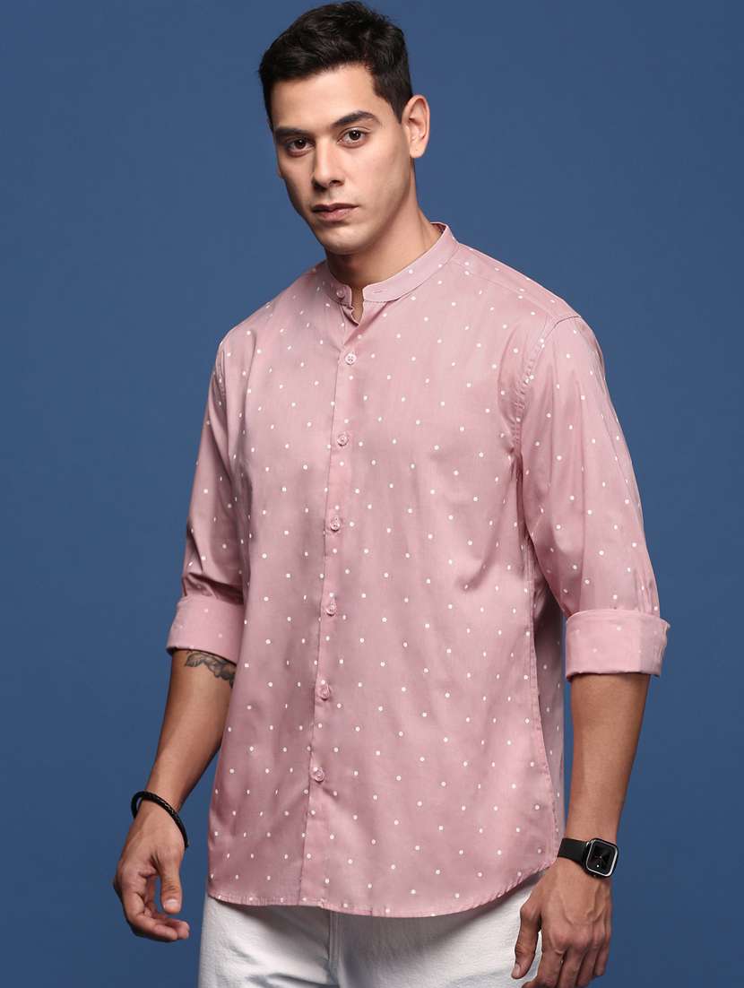 men long sleeved printed casual shirt - 21378763 -  Standard Image - 1
