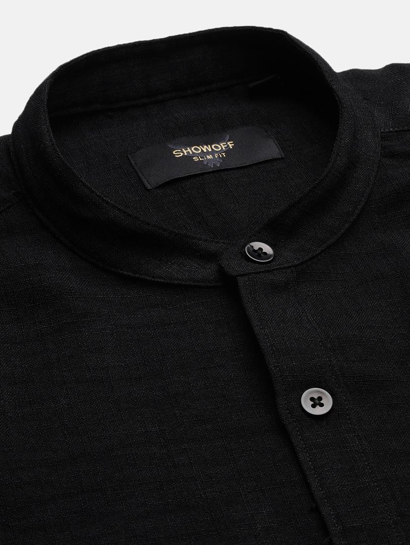 men long sleeved solid casual shirt - 21378772 - Standard Image - 6