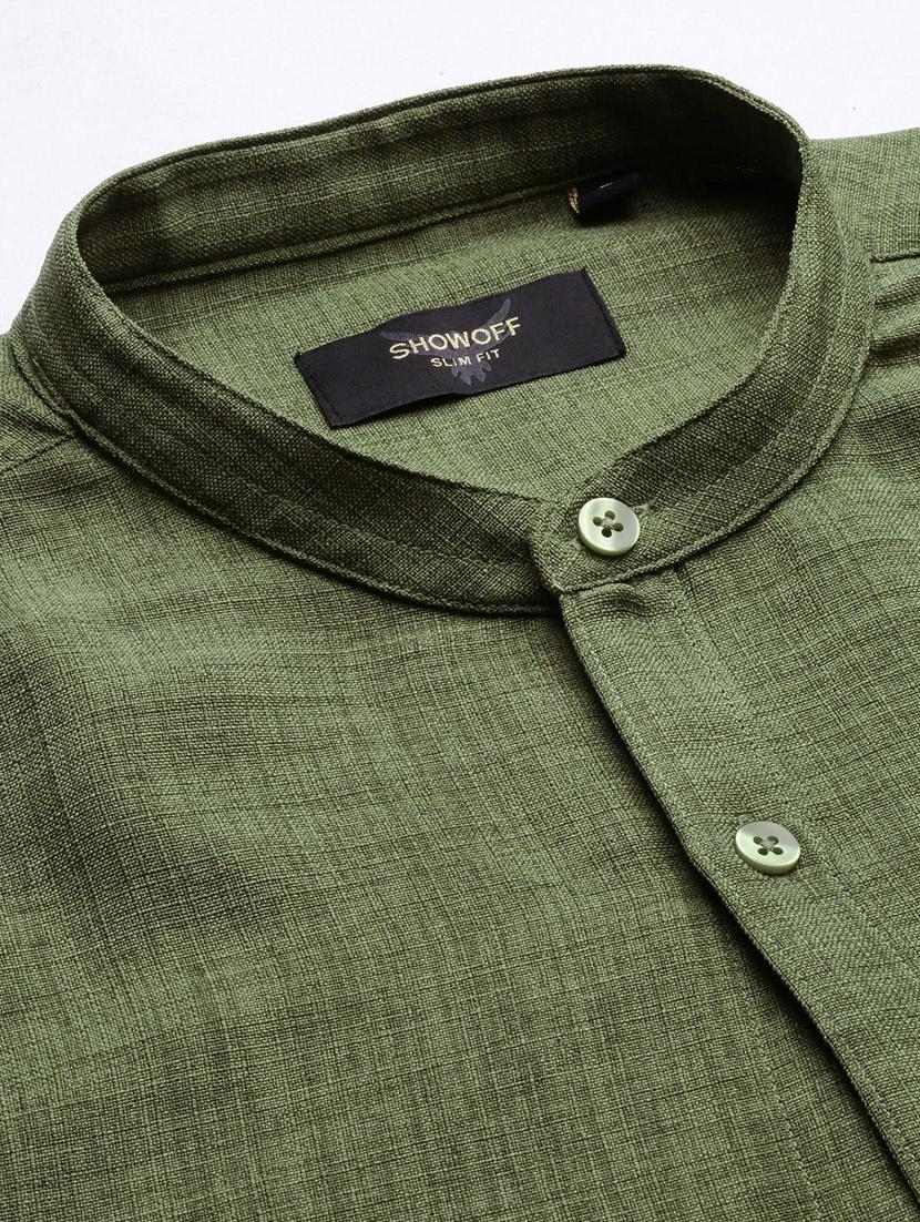 men long sleeved solid casual shirt - 21378773 - Standard Image - 6