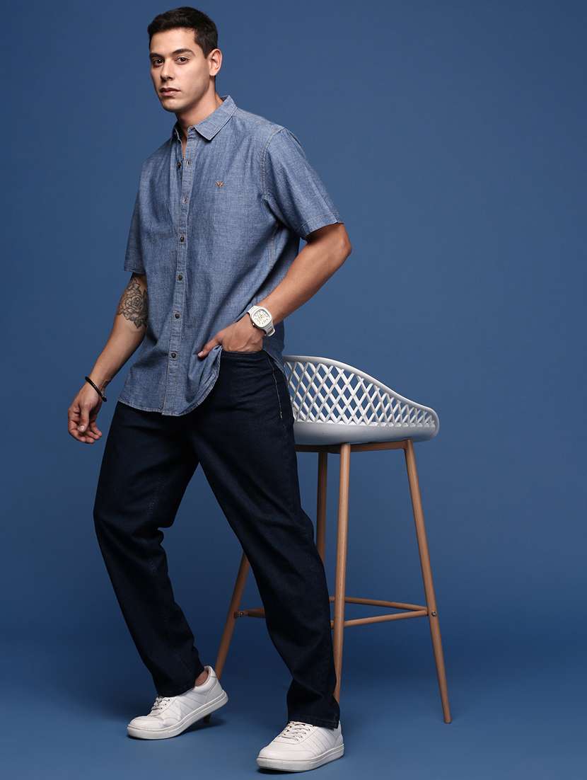 men solid cotton casual shirt - 21378781 -  Standard Image - 4