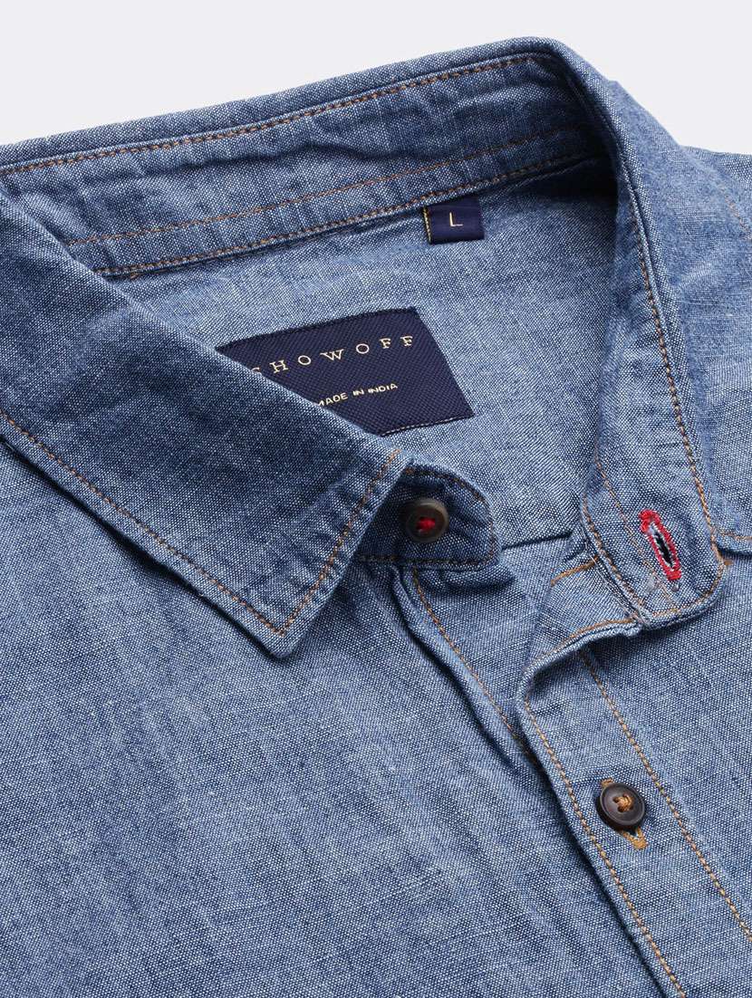 men solid cotton casual shirt - 21378781 -  Standard Image - 6