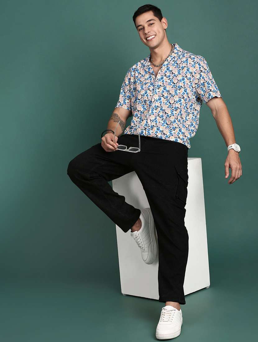 men floral print cotton casual shirt - 21378792 -  Standard Image - 4