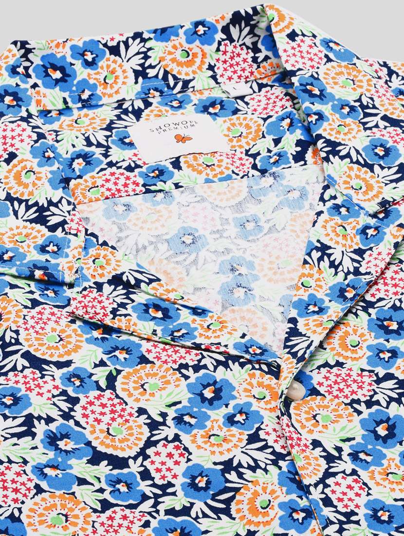 men floral print cotton casual shirt - 21378792 -  Standard Image - 6