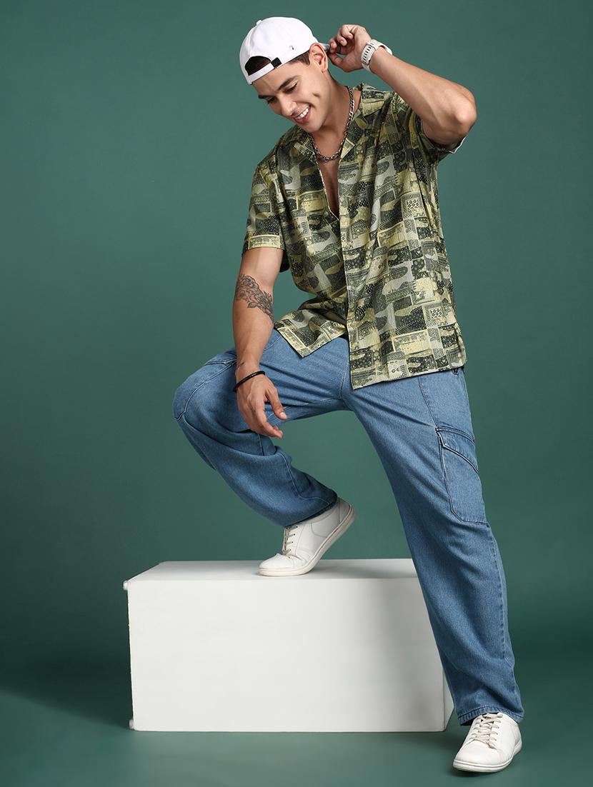 men short sleeved printed casual shirt - 21378795 - Standard Image - 4
