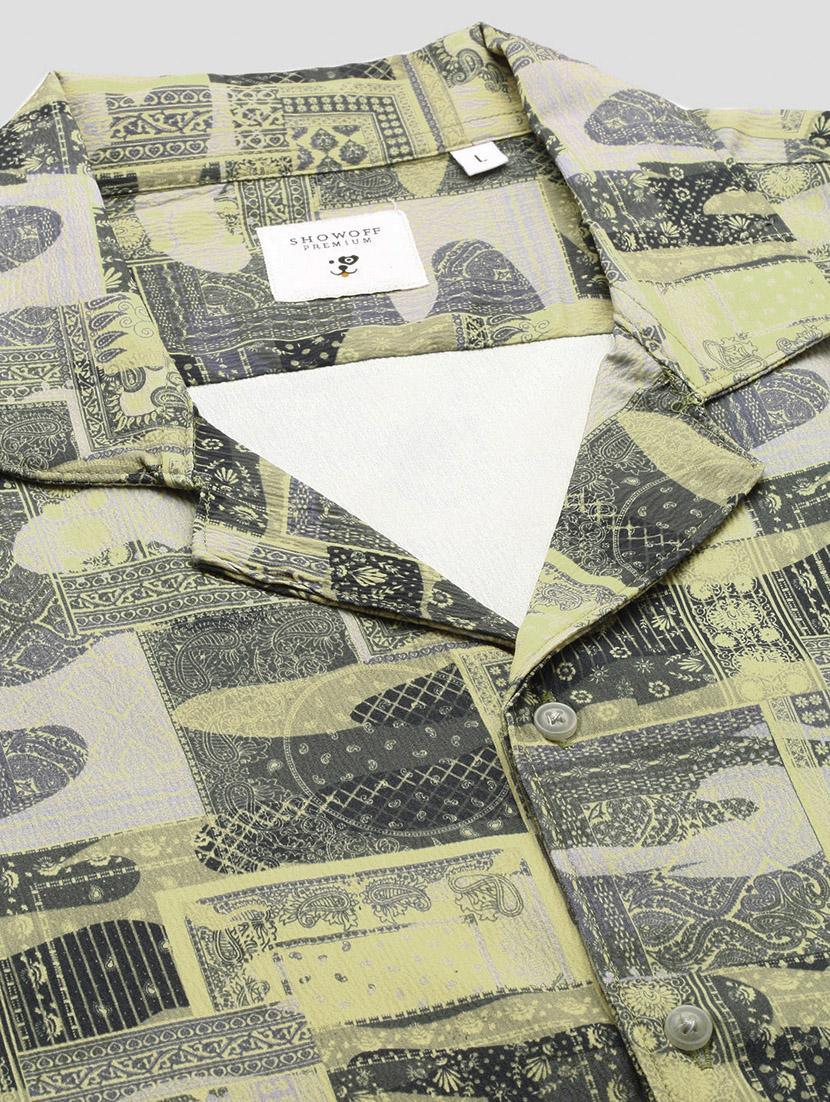 men short sleeved printed casual shirt - 21378795 - Standard Image - 6