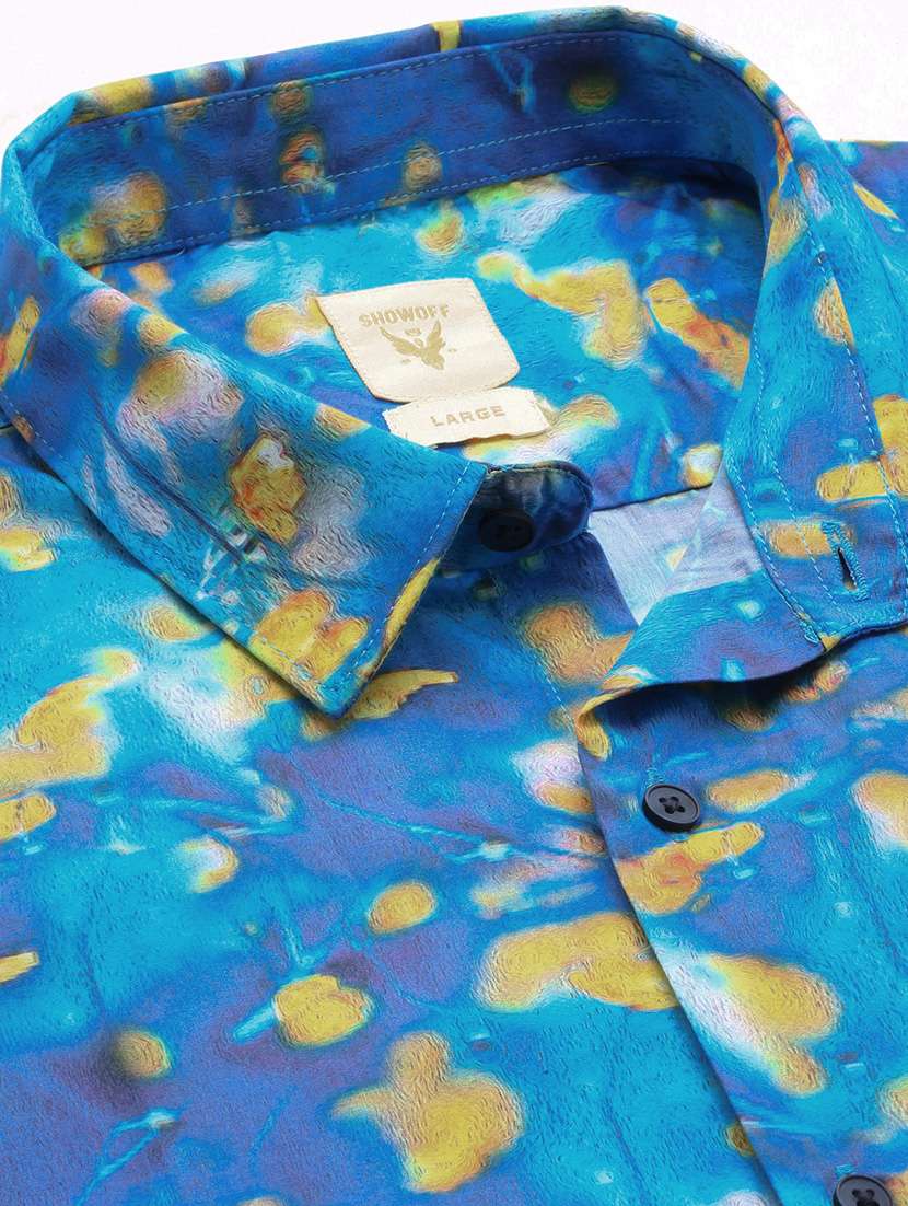 blue cotton casual shirt - 21378801 -  Standard Image - 6