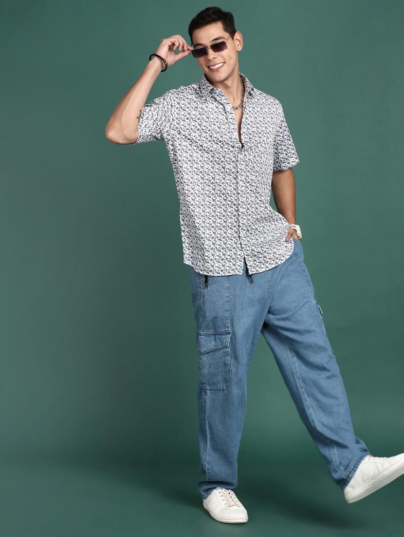 men short sleeved printed casual shirt - 21378804 - Standard Image - 4