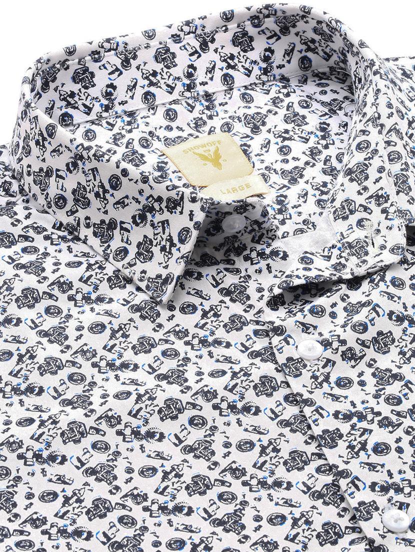 men short sleeved printed casual shirt - 21378804 - Standard Image - 6