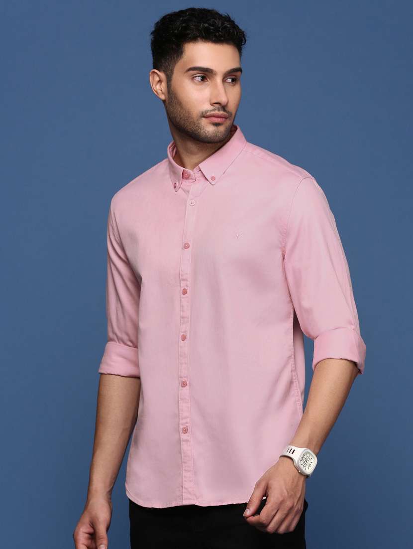 men long sleeved solid casual shirt - 21378808 -  Standard Image - 1