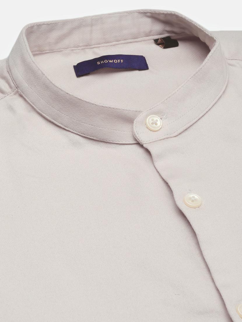men long sleeved solid casual shirt - 21378818 - Standard Image - 6