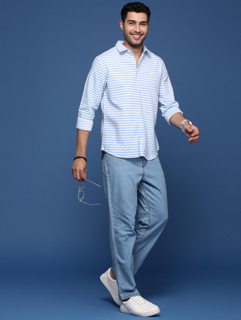 men long sleeved checkered casual shirt - 21378826 - Standard Image - 4